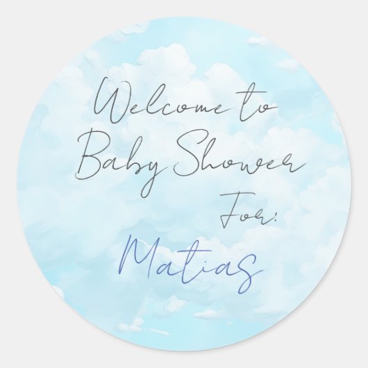 Sticker Baby Shower personalizado (Voorkant)