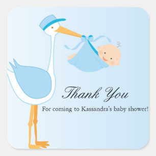 Sticker Baby shower voor speciale levering van jon