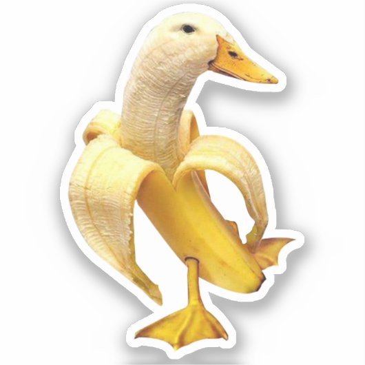 Sticker Banana Duck Meme (Voorkant)