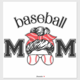 Sticker Baseball Moeder – Baseball Bril met Rommel