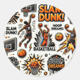 Sticker basketbal dag Halloween
