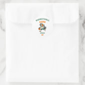Sticker Basketbal Toekan Mascotte Gepersonaliseerd (Tas)