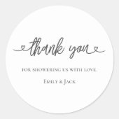 Sticker bedankje baby shower favor (Voorkant)
