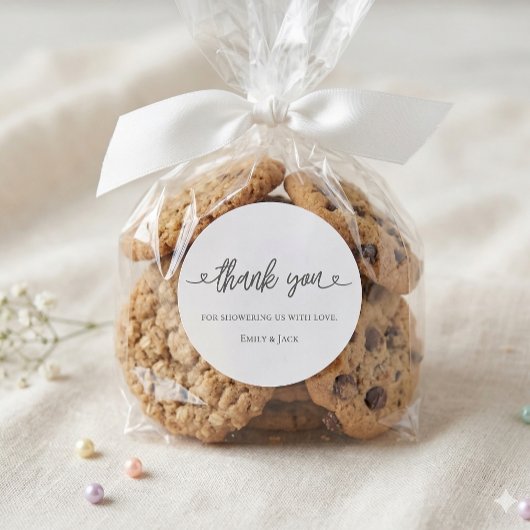 Sticker bedankje baby shower favor