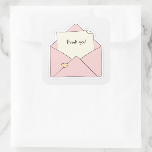 Sticker Bedankt (Tas)