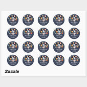 Sticker Bedankt Blauwe Planeten Uit de Ruimte (Vel)