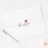 Sticker Bedankt - Hartelijk Rode Hart (Envelop)