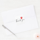 Sticker Bedankt - Hartelijk Rode Hart (Envelop)