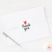 Sticker Bedankt - Hartelijk Rode Hart (Envelop)