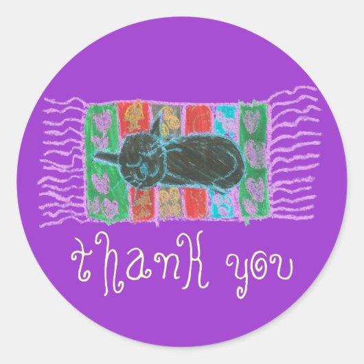 Sticker bedankt kat (Voorkant)