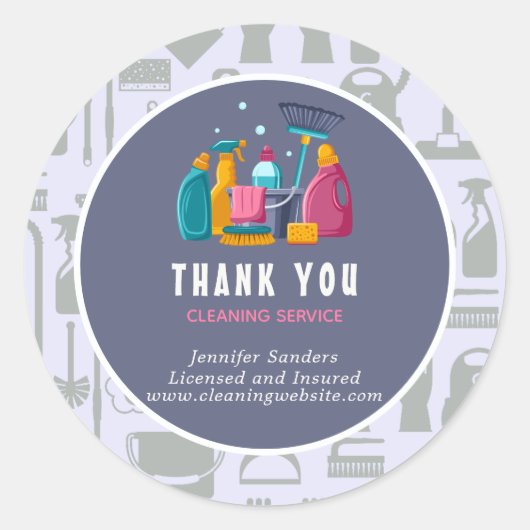 Sticker Bedankt voor Bold Schoonmaakdienst (Voorkant)