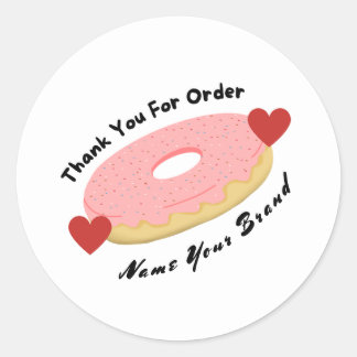 Sticker Bedankt voor de bestelling Donut