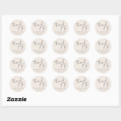 Sticker bedankt voor de minimalistische bruiloft (Vel)