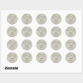 Sticker bedankt voor de minimalistische bruiloft (Vel)