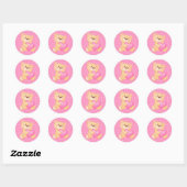 Sticker/Beer met hart Ronde Sticker (Vel)
