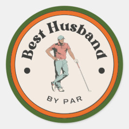 Sticker- Beste man van Par - Golfer Ronde Sticker
