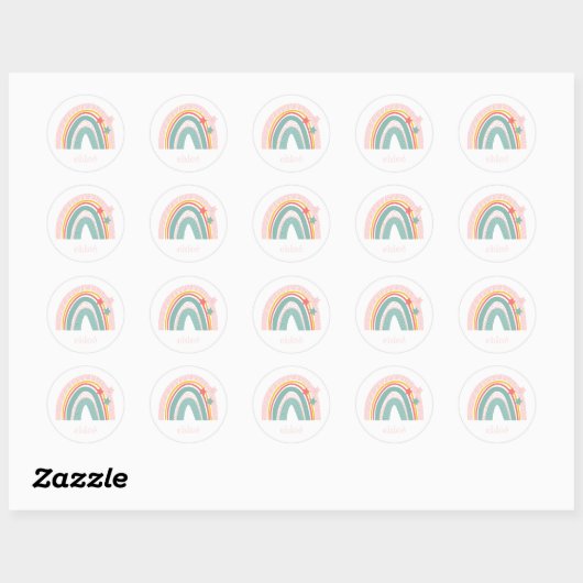 STICKER BEVESTIGING: RAINBOW + STARS (Vel)