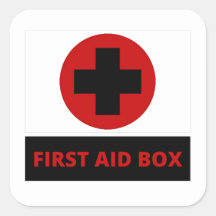 Sticker bij eerste hulpdoos