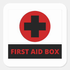 Sticker bij eerste hulpdoos