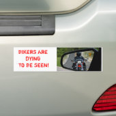 sticker, BIKERS DYPEN OM TE ZIEN! Bumpersticker (Op auto)