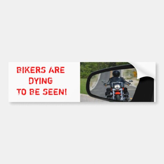 sticker, BIKERS DYPEN OM TE ZIEN! Bumpersticker (Voorkant)