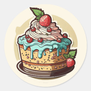 Sticker. Birthday Classic Round Sticker