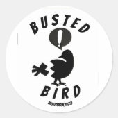 Sticker blad (20) met Busted Bird logo (Voorkant)