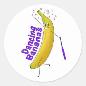 Sticker Blad - Dansende Bananen (Voorkant)