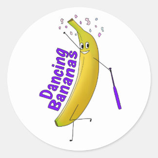 Sticker Blad - Dansende Bananen