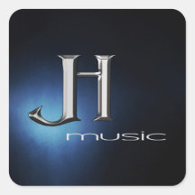 Sticker Blad - JH Muziek Logo