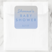 Sticker blauw en zilver Ombre Baby shower (Tas)