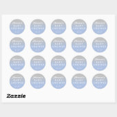 Sticker blauw en zilver Ombre Baby shower (Vel)
