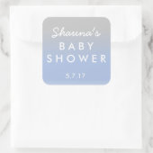 Sticker blauw en zilver Ombre Baby shower (Tas)