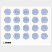 Sticker blauw en zilver Ombre Baby shower (Vel)