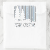 Sticker - Blauw & grijs - Sterren en sneeuw (Tas)