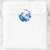 Sticker blauwe en witte roodbruine bruiloft (Tas)