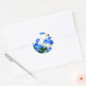 Sticker blauwe en witte roodbruine bruiloft (Envelop)