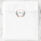 Sticker bloem Wreath Monogram Wedding (Tas)