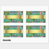 Sticker Bloemen Abstract Glas in lood (Vel)