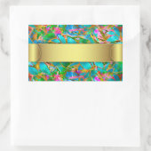 Sticker Bloemen Abstract Glas in lood (Tas)