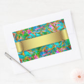 Sticker Bloemen Abstract Glas in lood (Envelop)