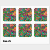 Sticker Bloemen Abstract Glas in lood (Vel)