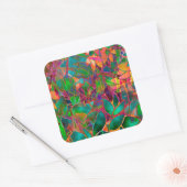 Sticker Bloemen Abstract Glas in lood (Envelop)