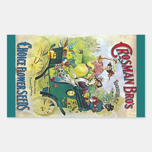 Sticker bloementuinzaad Adverteren advertentie (Voorkant)