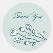 Sticker Blooms Wedding Closding - Blauwgroen (Voorkant)