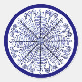 Sticker Blue Fern Leaves (Voorkant)
