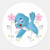 Sticker-Bluebird Ronde Sticker (Voorkant)