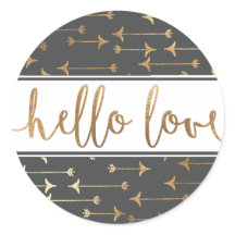 STICKER | Boho Gold Arrow Modern Chic Baby Birth
