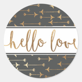 STICKER | Boho Gold Arrow Modern Chic Baby Birth