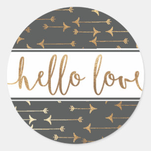 STICKER Boho Gold Arrow Modern Chic Baby Birth